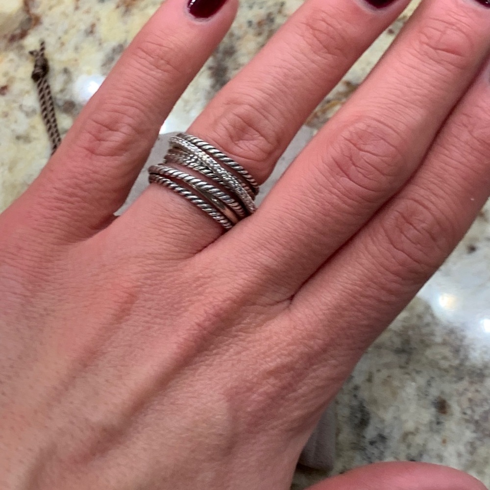 David Yurman Crossover Ring Size 6